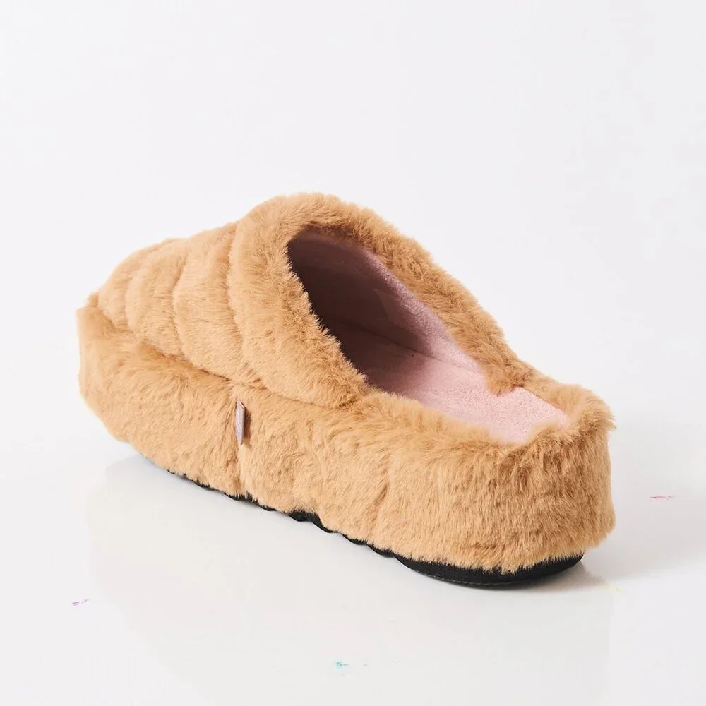 🎉LAST CHANCE🎉 FREE PEOPLE It's A Vibe Platform Slippers / Teddy - Picture 6 of 12